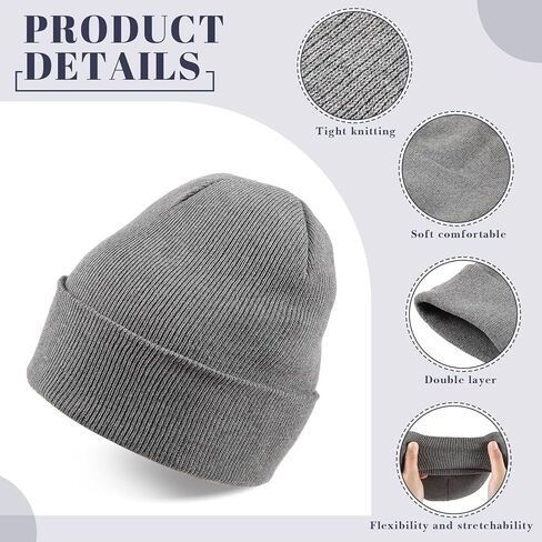 JaGely 64 قطعة من قبعات الشتاء السائبة للجنسين قبعة صغيرة دافئة ومريحة محبوكة مكبلة قبعة جمجمة للنساء والرجال بلا مأوى، 5 ألوان in Kuwait