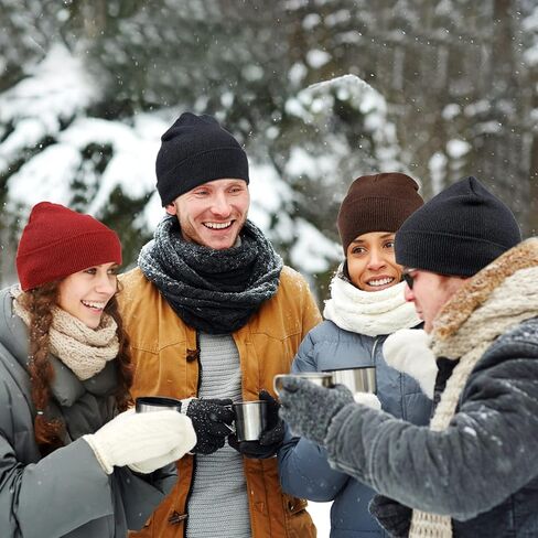 JaGely 64 قطعة من قبعات الشتاء السائبة للجنسين قبعة صغيرة دافئة ومريحة محبوكة مكبلة قبعة جمجمة للنساء والرجال بلا مأوى، 5 ألوان in Kuwait