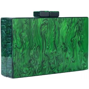 EROGE Acrylic Clutch Purse Perspex Box Colorful Geometric Design Handbags for Women