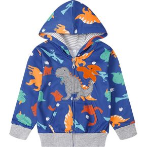 Toddler Zip Up Hoodie Sweatshirt Fall Clothes Boys Jacket With Hood 2-7 Years in Saudi Arabia