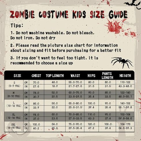 زي نيراجرون زومبي للأطفال، زي هيكل عظمي زومبي مخيف للهالوين للأطفال الذين يعيشون زي زومبي ميت مع ألعاب بالمنشار in Kuwait