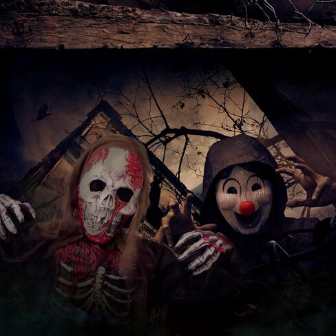 زي نيراجرون زومبي للأطفال، زي هيكل عظمي زومبي مخيف للهالوين للأطفال الذين يعيشون زي زومبي ميت مع ألعاب بالمنشار in Kuwait