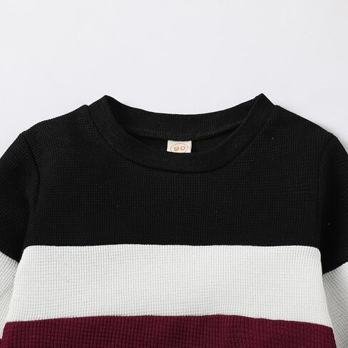 ADXSUN Kid Toddler Boy Clothes Color Block Sweatshirt and Casual Pants 2Pcs Boys Fall Winter Outfits 1-5T in Saudi Arabia