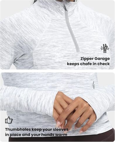 GYM RAINBOW Womens Cropped Workout Jakcets Half Zip Pullover Sweatshirt Long Sleeve Workout Shirts Athletic Tops in Kuwait