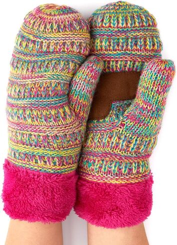 C.C Women Thick Knit Faux Fur Sherpa Fleece Lined Warm Winter Gloves Mittens (CG-36)(MT-008,25,715,816,1816,6245) in Kuwait