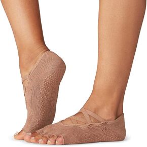 toesox Women’s Elle Half Toe Grip Socks – Non-Slip Pilates Socks with Grips for Women, Yoga Socks, Barre Socks