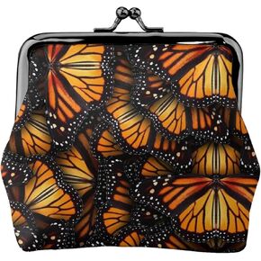 Orange Monarch Butterflies Women'S Wallet Buckle Coin Purses Pouch Kiss-lock Change Travel Makeup Wallets in Saudi Arabia