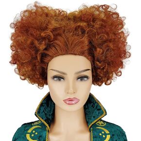 شعر مستعار ميلديسو وينيفريد ساندرسون، شعر مستعار بني لزي ساندرسون، شعر مستعار قصير للنساء من أجل Hocus Pocus Sanderson Sisters، شعر مستعار لطيف للحفلات M120BR1 in Kuwait