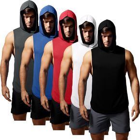 GYM REVOLUTION Men's 5 Pack Workout Fitness Sleeveless Shirts Muscle Gym Tank Tops in Saudi Arabia