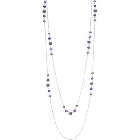 Noessla Long Silver Necklace for Women Bohemian Layered Statement Costume Long Necklaces for Women Fashion Jewelry Mothers Day Gifts in Kuwait