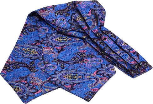 GUSLESON Men's Cravat Self Tie Paisley Jacquard Woven Floral Luxury Ascot in Saudi Arabia