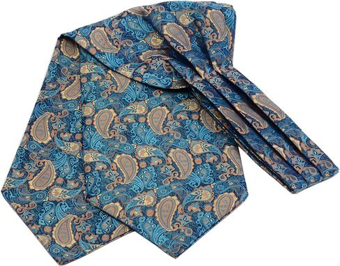 GUSLESON Men's Cravat Self Tie Paisley Jacquard Woven Floral Luxury Ascot in Saudi Arabia