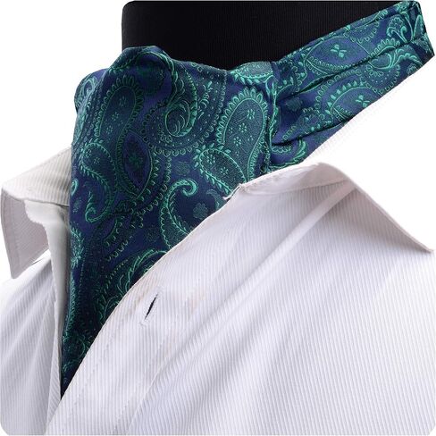 GUSLESON Men's Cravat Self Tie Paisley Jacquard Woven Floral Luxury Ascot in Saudi Arabia