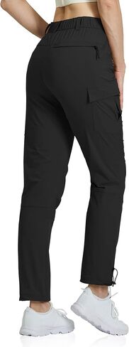 GymBrave Women's Hiking Cargo Pants Quick Dry Outdoor Camping Capris Water Resistant UPF 50 with Zipper Pockets in Saudi Arabia