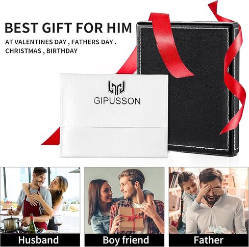 محفظة رجالية لـ Apple AirTag، محفظة RFID تحجب الحد الأدنى من الجيب الأمامي، محفظة كبيرة ثنائية الطي للرجال تحجب RFID مع نوافذ لبطاقة الهوية in Kuwait