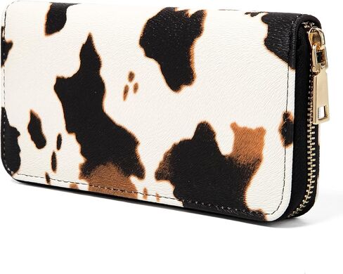 Nabegum Cow Print Wallet Cow Stuff Gifts for Women Ladies Slim Purse Credit Card Holder in Saudi Arabia