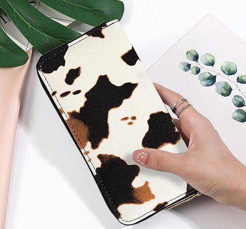 Nabegum Cow Print Wallet Cow Stuff Gifts for Women Ladies Slim Purse Credit Card Holder in Saudi Arabia