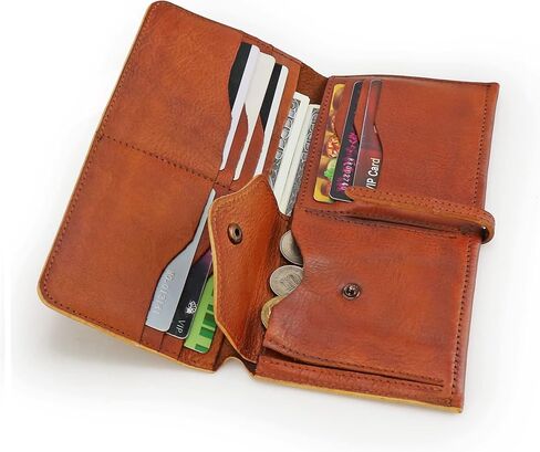 LETEULO Wallets for Women Genuine Leather Card Organizer Dip Dye Coin Purse Ladies Ultrathin Wallets in Saudi Arabia