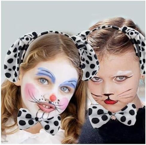 مجموعة زي ماكفاديون مع عصابات رأس أذن الكلب، وربطة عنق، وذيل لأزياء عيد الميلاد والهالوين والعام الجديد أو ديكور الحفلات in Kuwait