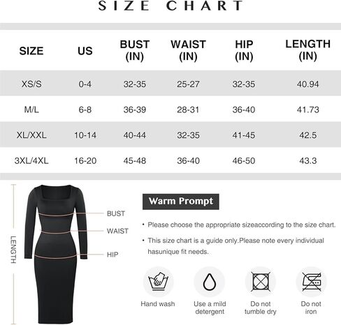 فساتين FeelinGirl النسائية طويلة الأكمام بتصميم ريترو بودي كون للنساء فستان طويل لتشكيل الجسم مع حمالة صدر قابلة للإزالة in Kuwait