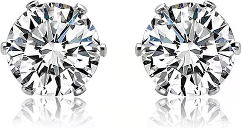 Clip on Earrings Mens Womens Earrings Cubic Zirconia Stud Earrings, Non-Piercing Clip On Cheater Fake Ear in Saudi Arabia
