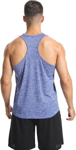Vislivin Workout Tank Tops for Men Quick Dry Y-Back Tanks Bodybuilding Sleeveless Shirts-4 Packs in Kuwait