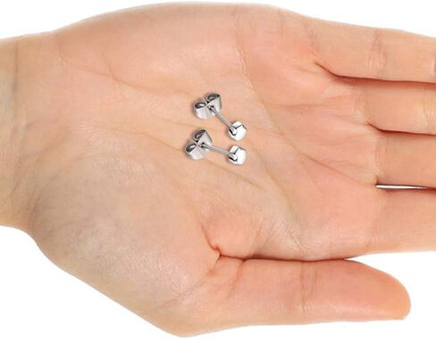 TGNEL Pure Titanium Earrings Studs Nickel-Free Hypoallergenic Earrings for Sensitive Ears, Dainty Hexagon/Triangle/Square/Rectangle Geometric Stud Earrings for Women Men in Kuwait