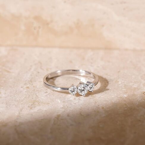 Mameloly 925 خاتم زفاف من الفضة الاسترليني للنساء التراص مكعب مستدير من الزركونيوم تشيكوسلوفاكيا خواتم الخطوبة لمقاسها 4-10 in Kuwait