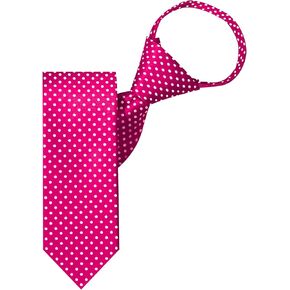 Jacob Alexander Polka Dot Print Boys 14" Polka Dotted Zipper Tie