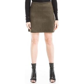 Max Studio Women's Fuax Suede Short Skirt
