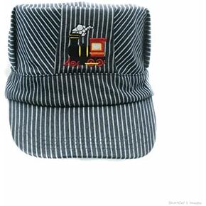 بيناكل اووردز كندا قبعة Choo Choo Train Engineer Railroad للرجال البالغين كحلي/أبيض, كحلي/أبيض, One Size in Kuwait