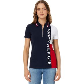 Tommy Hilfiger Color-Block Logo Polo Sky Captain Multi XS (US 0-2) in Saudi Arabia