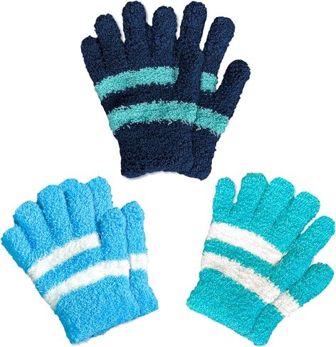 Evridwear Kids Winter Gloves, Fluffy Stretchy Warm Winter Gloves for Kids, Boys & Girls Outdoors Playing, Go to School in Kuwait