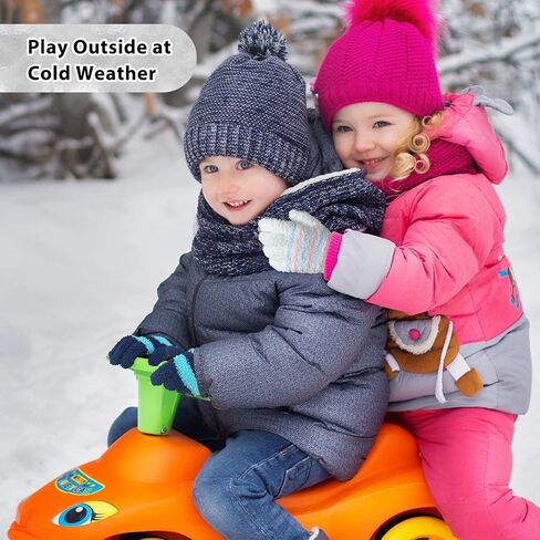 Evridwear Kids Winter Gloves, Fluffy Stretchy Warm Winter Gloves for Kids, Boys & Girls Outdoors Playing, Go to School in Kuwait