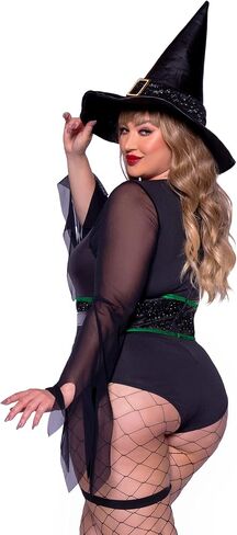 زي Leg Avenue النسائي المكون من قطعتين من Broomstick Witch Babe مع بدلة وقبعة in Kuwait