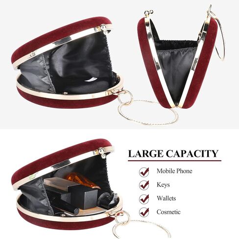 Selighting Round Velvet Clutch Purses for Women Evening Bags Formal Wedding Purse Prom Cocktail Party Clutch Hand Bag in Saudi Arabia