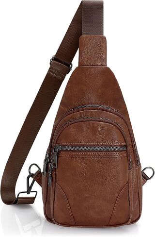 JASGOOD Small Sling Bag for Women Leather Fanny Packs Crossbody Bags Trendy Chest Bag for Travel Anti-Theft Sling Purse in Kuwait