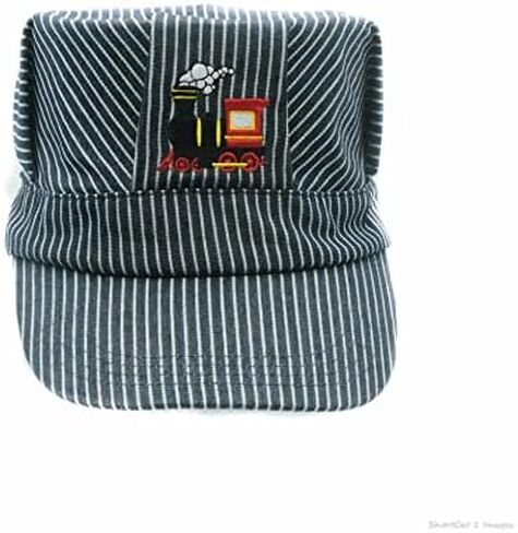 بيناكل اووردز كندا قبعة Choo Choo Train Engineer Railroad للرجال البالغين كحلي/أبيض, كحلي/أبيض, One Size in Kuwait