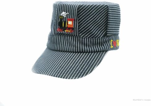 بيناكل اووردز كندا قبعة Choo Choo Train Engineer Railroad للرجال البالغين كحلي/أبيض, كحلي/أبيض, One Size in Kuwait