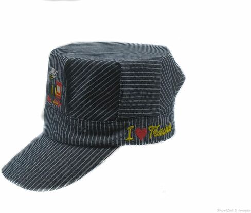 بيناكل اووردز كندا قبعة Choo Choo Train Engineer Railroad للرجال البالغين كحلي/أبيض, كحلي/أبيض, One Size in Kuwait