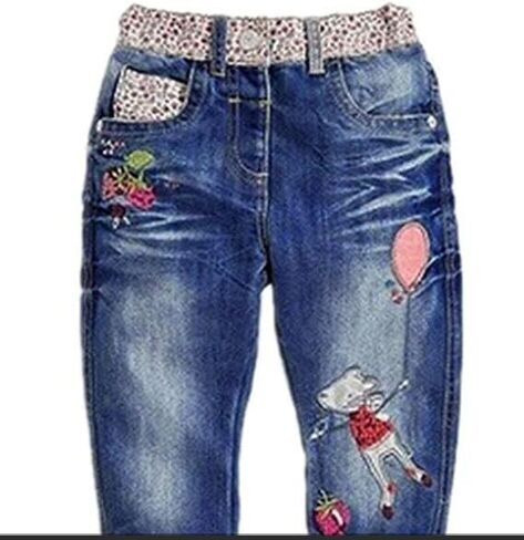 Toddler Girl Clothes Baby Girl Long Sleeve Top + Jeans Pants with Pockets | Toddler Girl Clothes Baby Girl Long Sleeve Shirt + Jeans Pants with Pockets Fall Winter Outfits Cartoon Clothing Set in Saudi Arabia