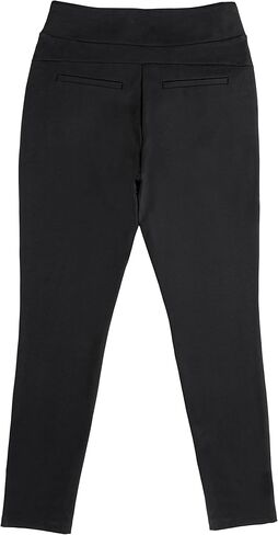 بنطلون تشارلي بيج بونتي للنساء، سروال رسمي مطاطي للنساء، ملابس عالية الخصر للعمل مع جيوب، S-4XL أسود in Kuwait