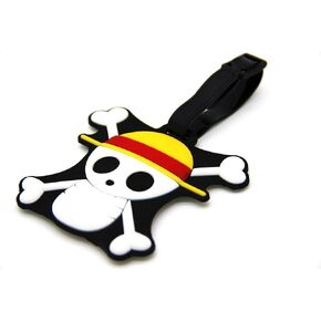 بطاقة تعريف للأمتعة بتصميم جمجمة وعظمتين متقاطعتين مع حزام قابل للتعديل من سل ديزاينز in Kuwait