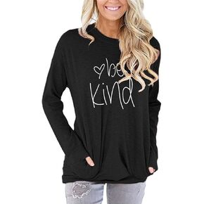 Mom's care Womens Crewneck Sweatshirt Casual Cute Long Sleeve Loose Fitting Fall Tops T Shirt with Pockets