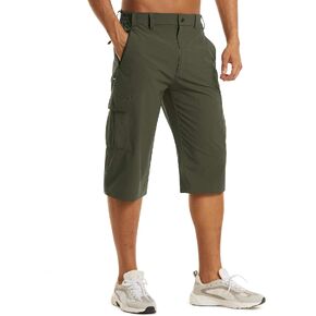 EKLENTSON Mens Stretch Expandable Waist Outdoor Quick Dry Shorts Lightweight Workout Shorts for Men