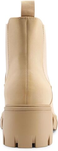 DREAM PAIRS Women's Elastic Chelsea Ankle Boots Platform Low Chunky Block Heel Lug Sole Slip on Fall Heeled Booties Shoes in Saudi Arabia