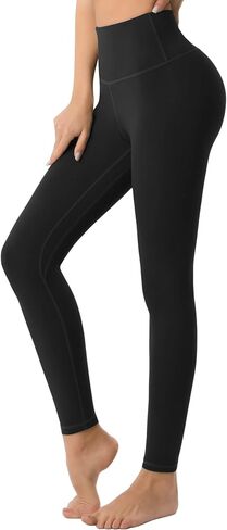 سراويل ضيقة UUE عالية الخصر للنساء للتحكم في البطن وتمارين الجري ومضادة للقرفصاء، سراويل يوجا رياضية مع جيب داخلي in Kuwait