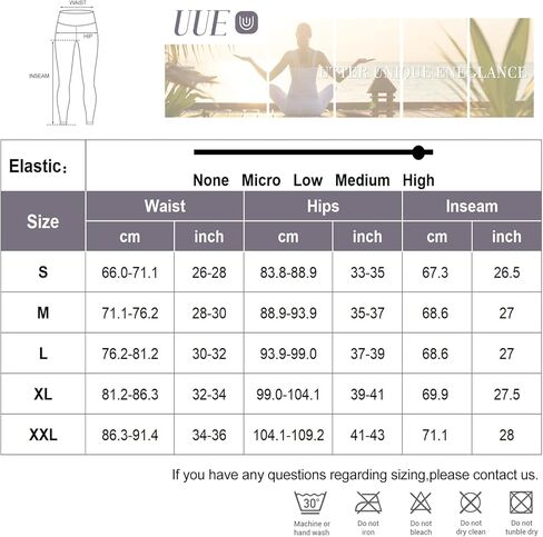 سراويل ضيقة UUE عالية الخصر للنساء للتحكم في البطن وتمارين الجري ومضادة للقرفصاء، سراويل يوجا رياضية مع جيب داخلي in Kuwait