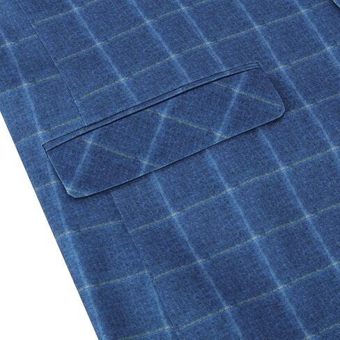 Cloudstyle Mens 3-Piece Plaid Suit Set Modern Fit Jacket Tux Blazer Vest Pants in Kuwait