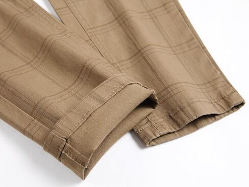 سراويل TENGINE منقوشة للرجال، سراويل كاجوال ضيقة قابلة للتمدد للرجال من Chinos Golf Business Dress in Kuwait